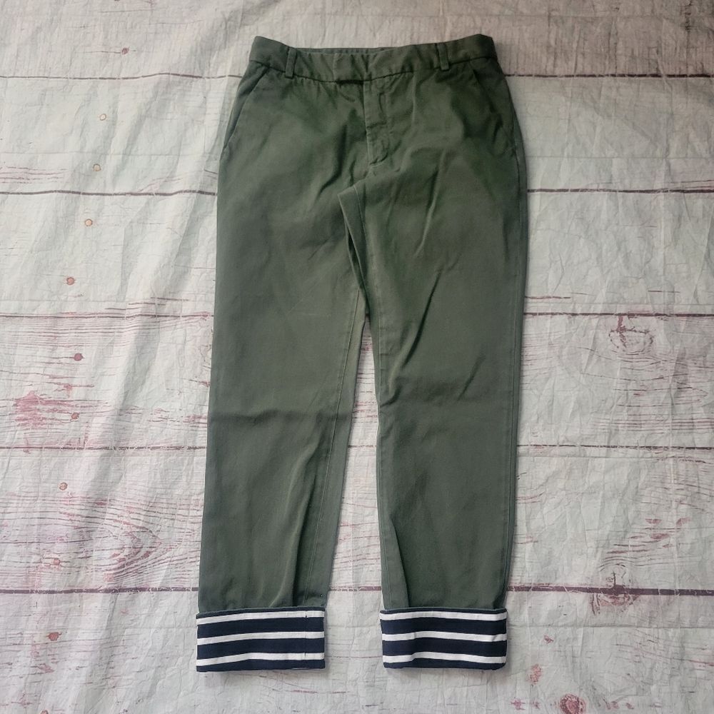 Band Of Outsiders Ankle Chino Pant with Contrast Cuff Size Small